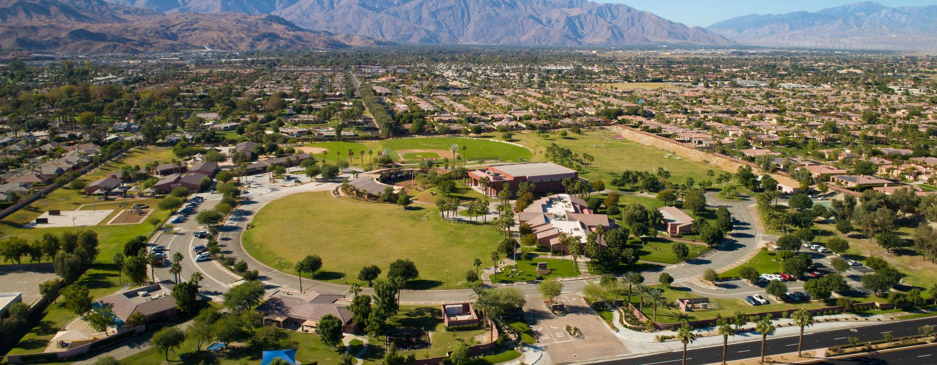Aerial view of Palm Valley School campus